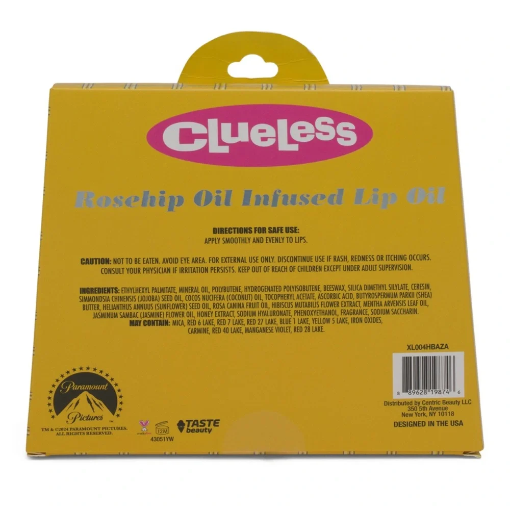 CLUELESS Y2K Rosehip Infused Lip Oil Gloss 30th Anniversary Makeup Cutecore